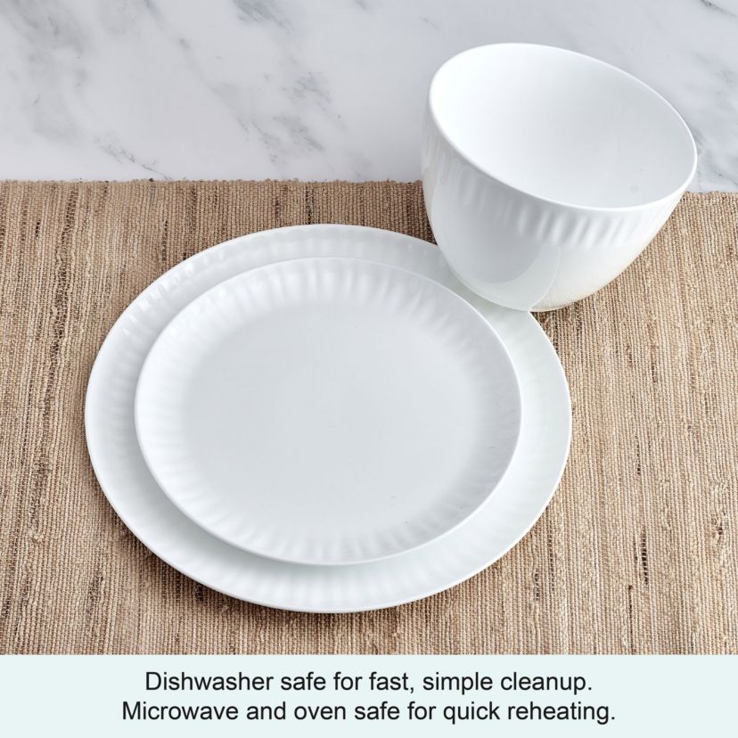 Mikasa Franklyn Bone China Chip Resistant 12 Piece Dinnerware Set, Service for 4