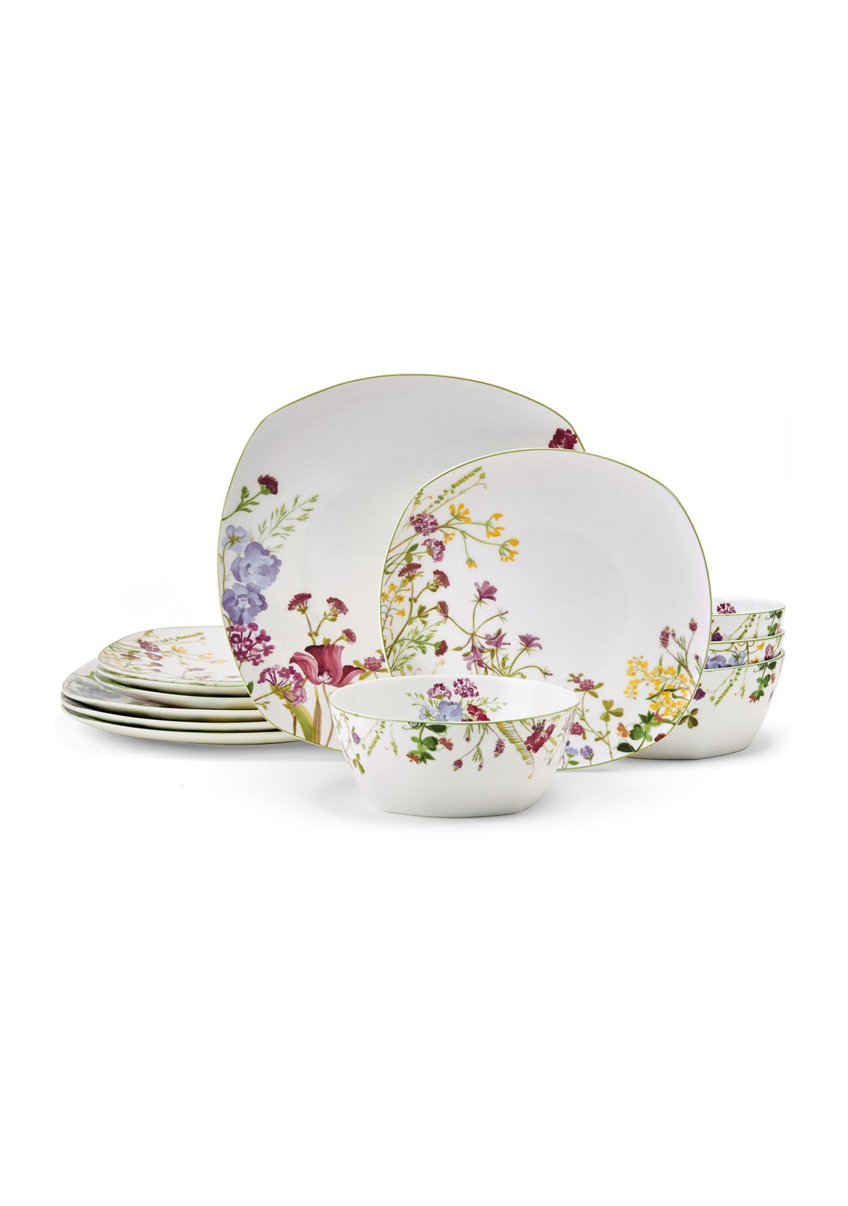 Wildflower Garden 12 Piece Dinnerware Set