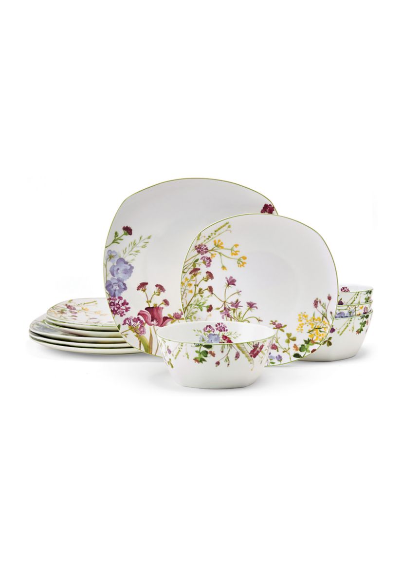 Wildflower Garden 12 Piece Dinnerware Set