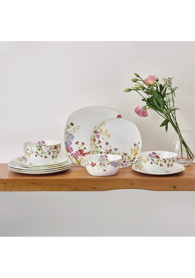 Wildflower Garden 12 Piece Dinnerware Set