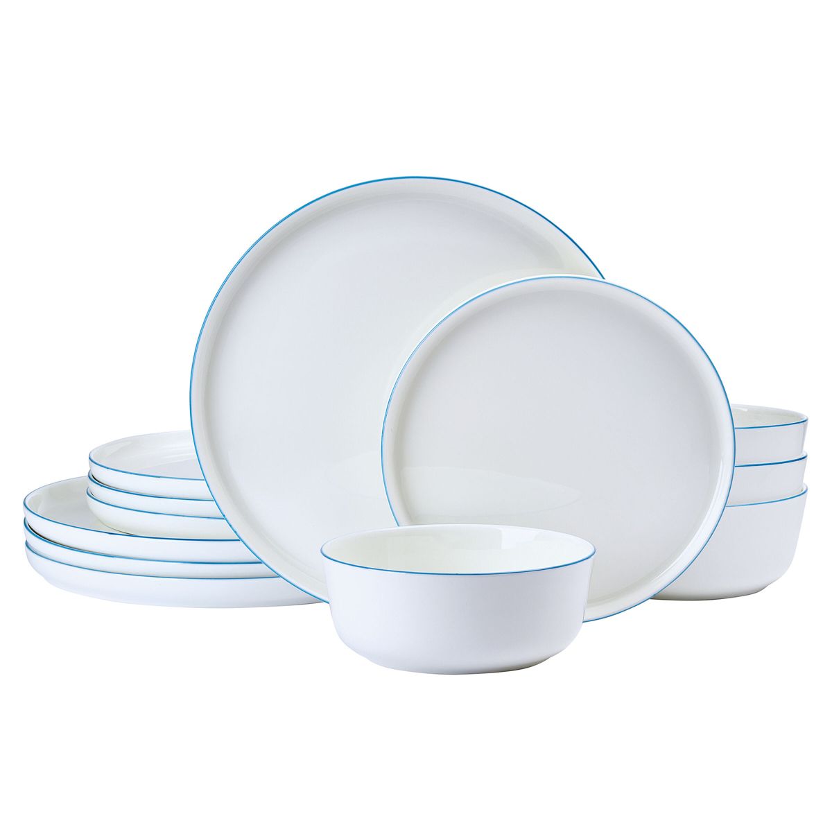 Mikasa Samantha 12 Piece Bone China Dinnerware Set, Service for 4