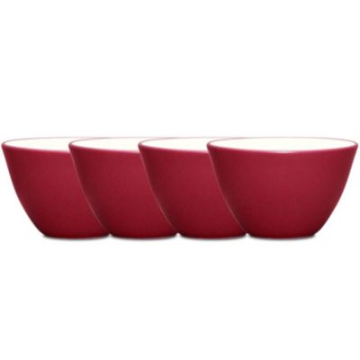 Noritake Colorwave Set Of 4 Mini Bowls, 4", 7 oz, Raspberry