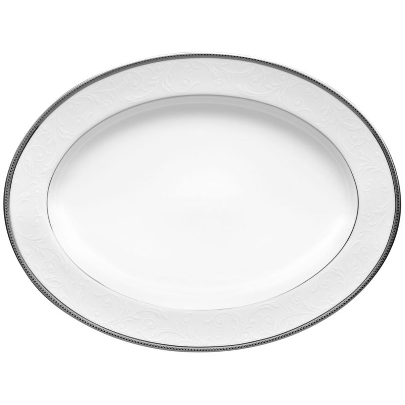 Regina Platinum Oval Platter, 16"