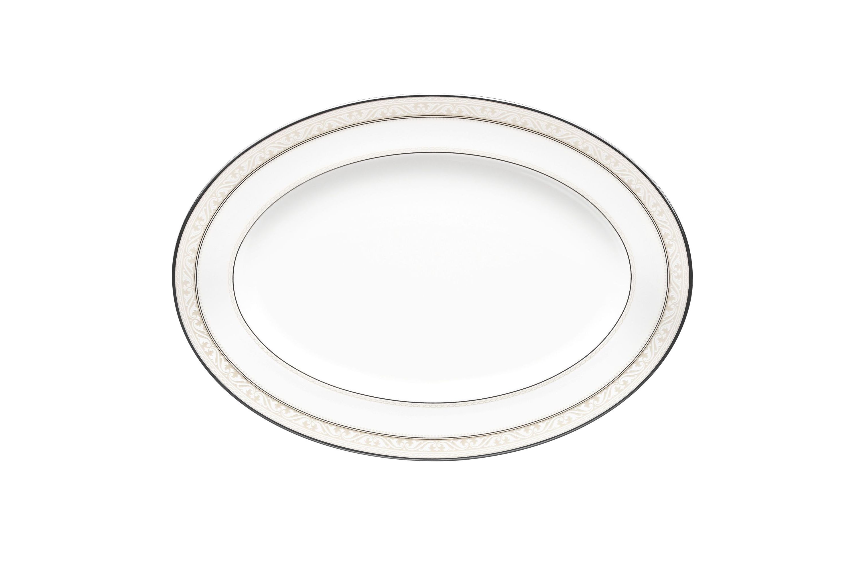 Montvale Platinum Oval Platter, 14"