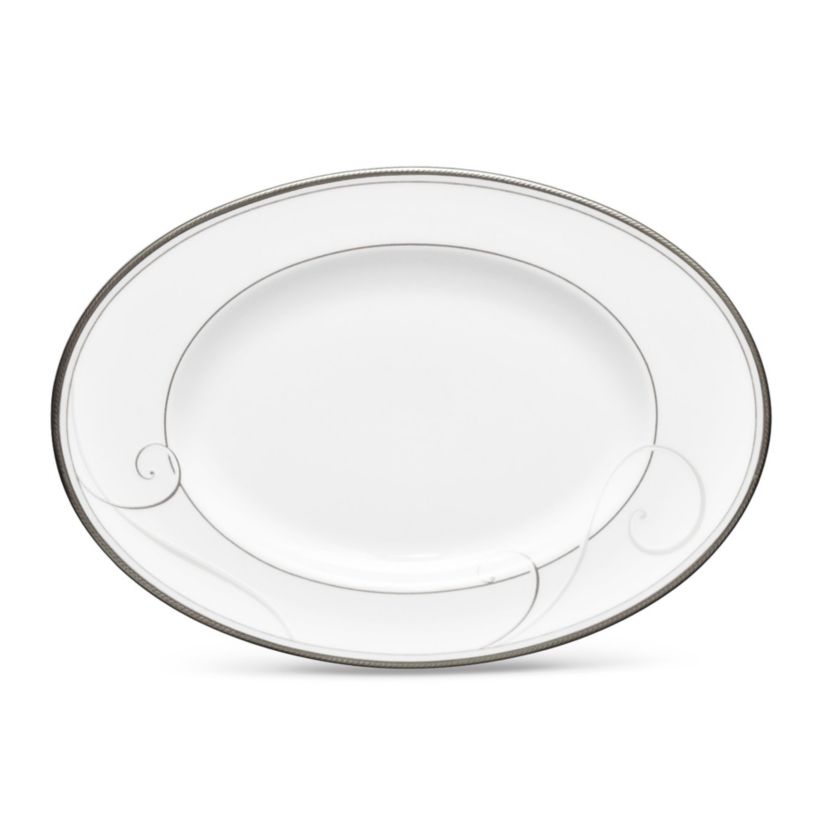 Platinum Wave Butter/Relish Tray, 9"