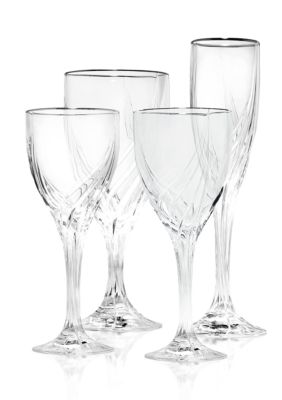 Lenox Debut Platinum Wine Glasses / Lenox Debut Blown Glass