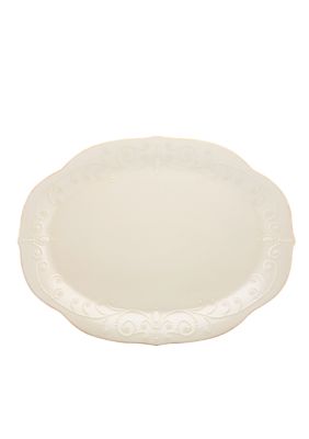 French Perle White™ 16" Oval Serving Platter