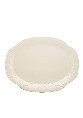 French Perle White&#8482; 16" Oval Serving Platter