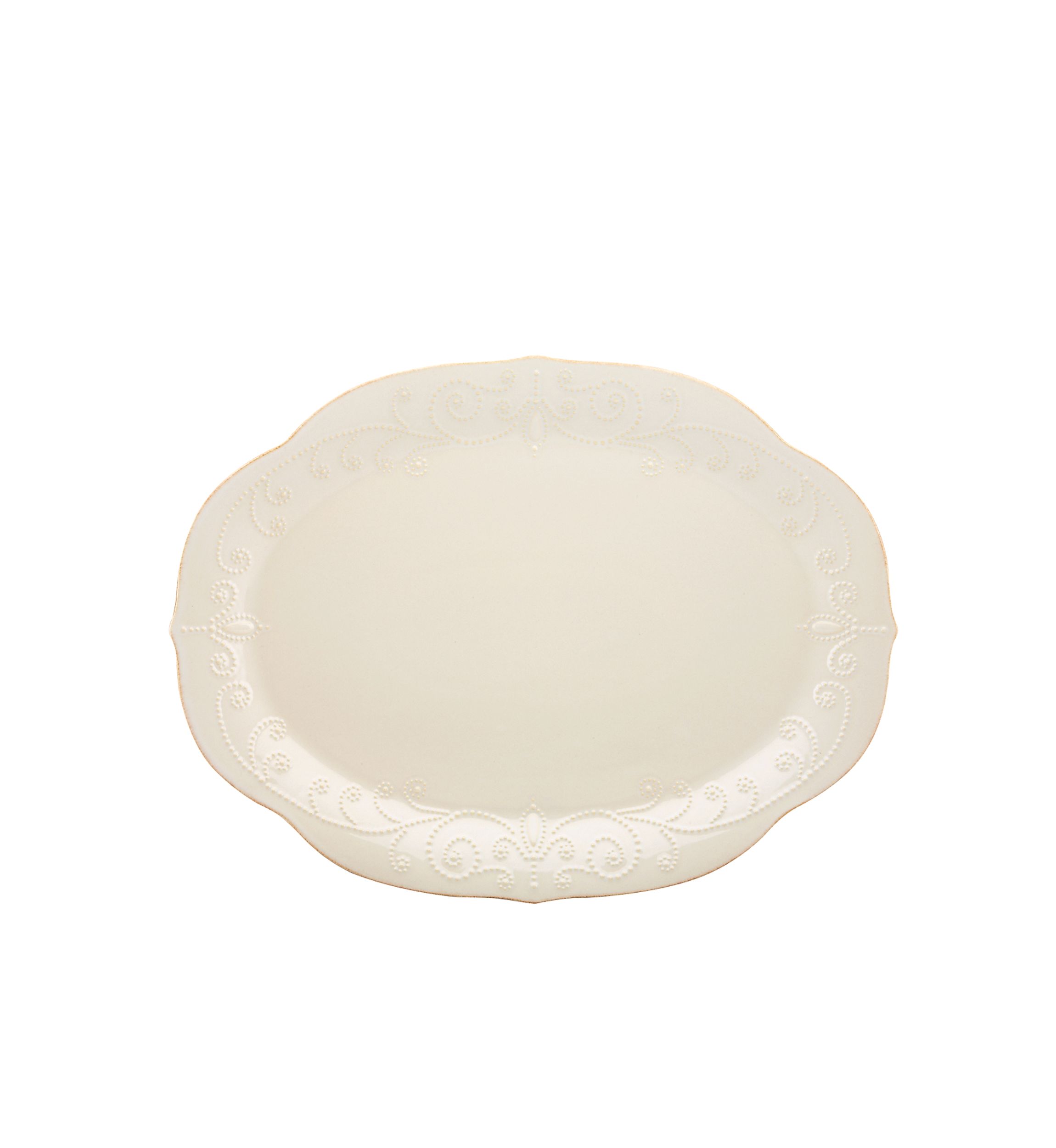 French Perle White&#8482; 16" Oval Serving Platter