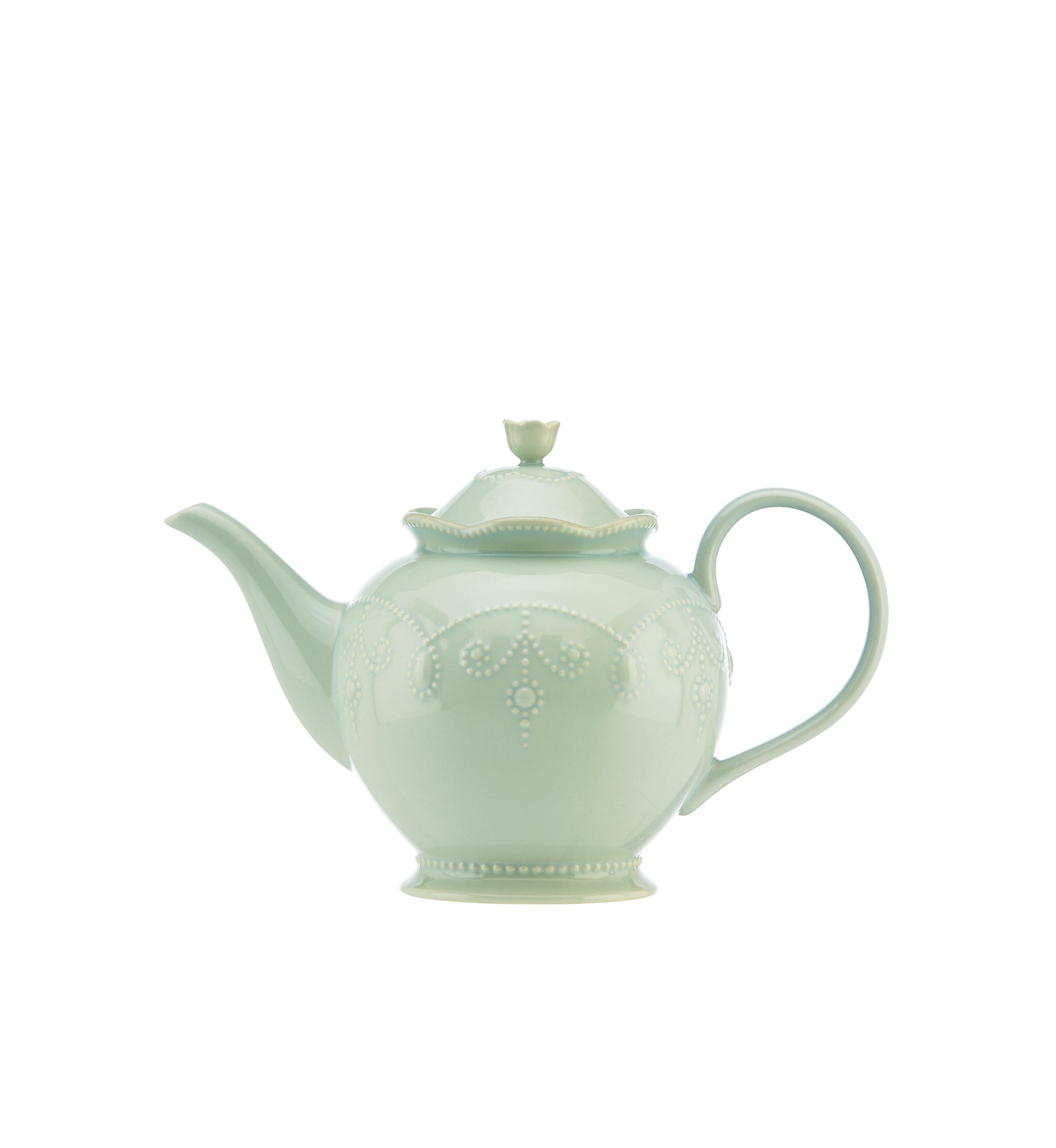 French Perle Ice Blue Teapot