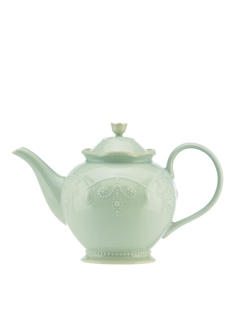 French Perle Ice Blue Teapot