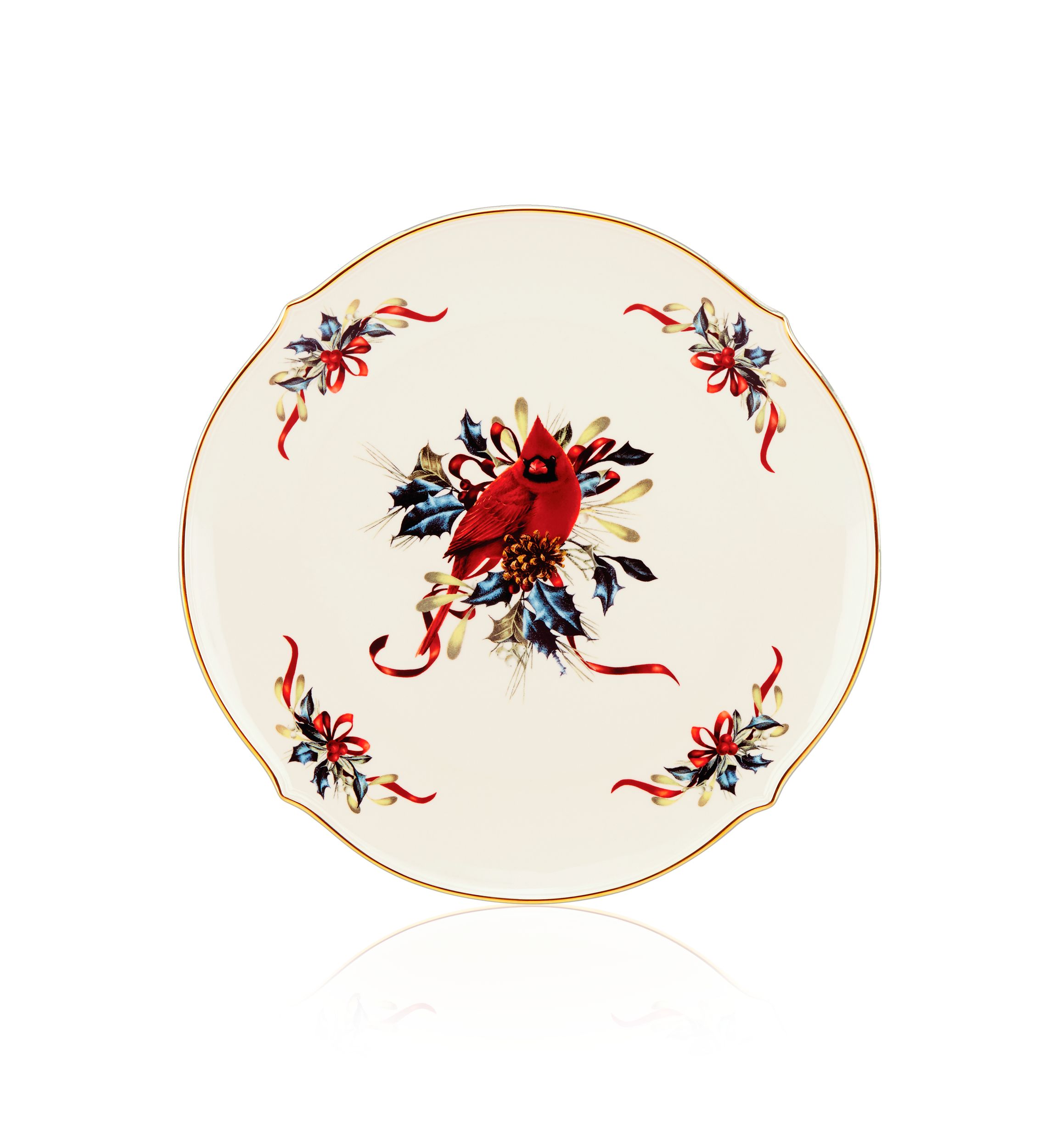 Winter Greetings Round Serving Platter