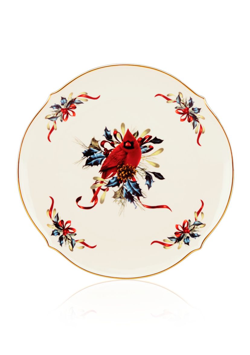 Winter Greetings Round Serving Platter