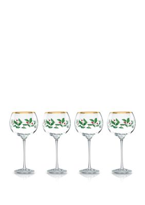 Holiday Balloon Stemware, Set of 4 