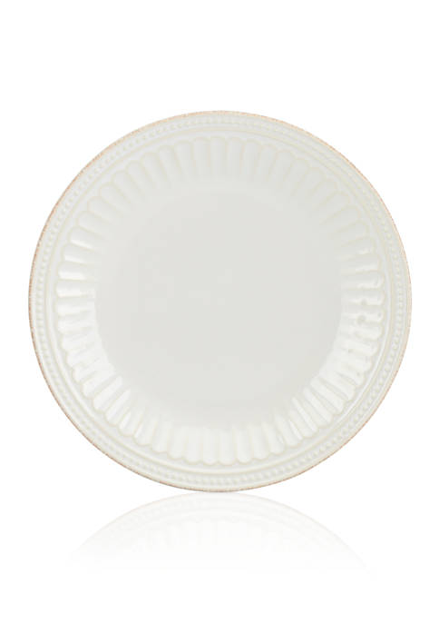 French Perle Groove White Salad Plate
