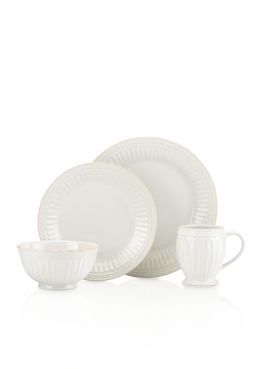 French Perle Groove 4 piece Place Setting