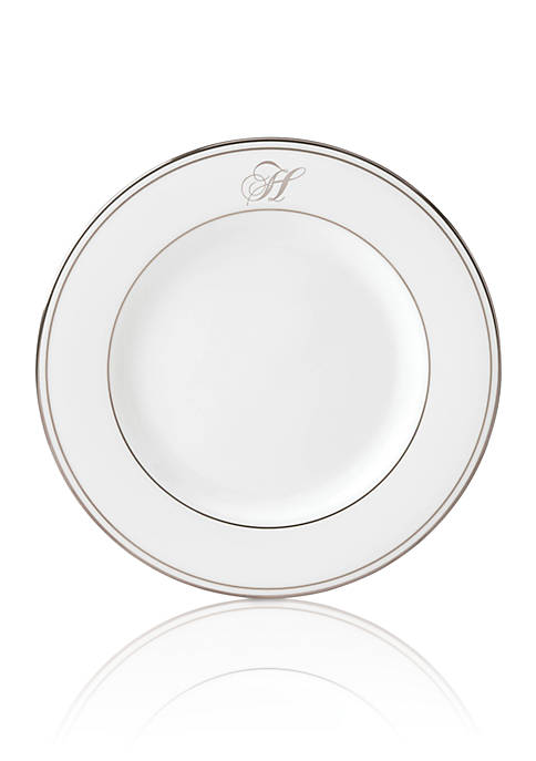 Lenox® Federal Platinum Script Monogram Salad Plate