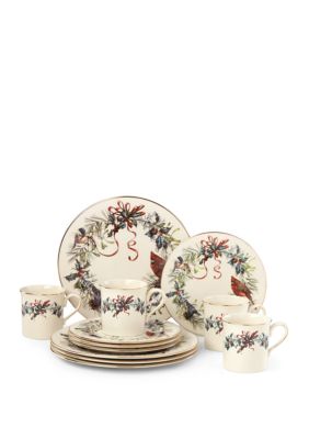 Lenox Winter Greetings 12 Piece Dinnerware Set Belk