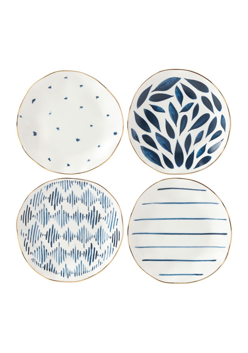 Blue Bay Set of 4 Tidbit Plates