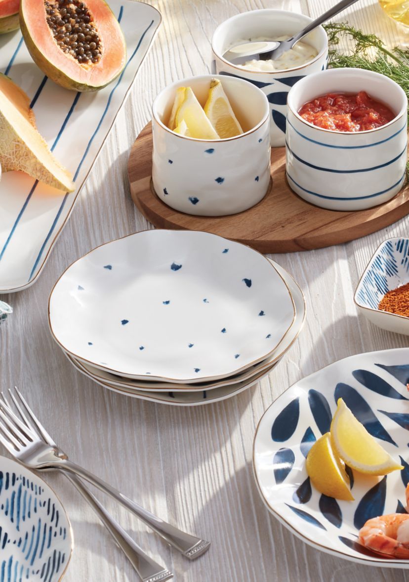 Blue Bay Set of 4 Tidbit Plates