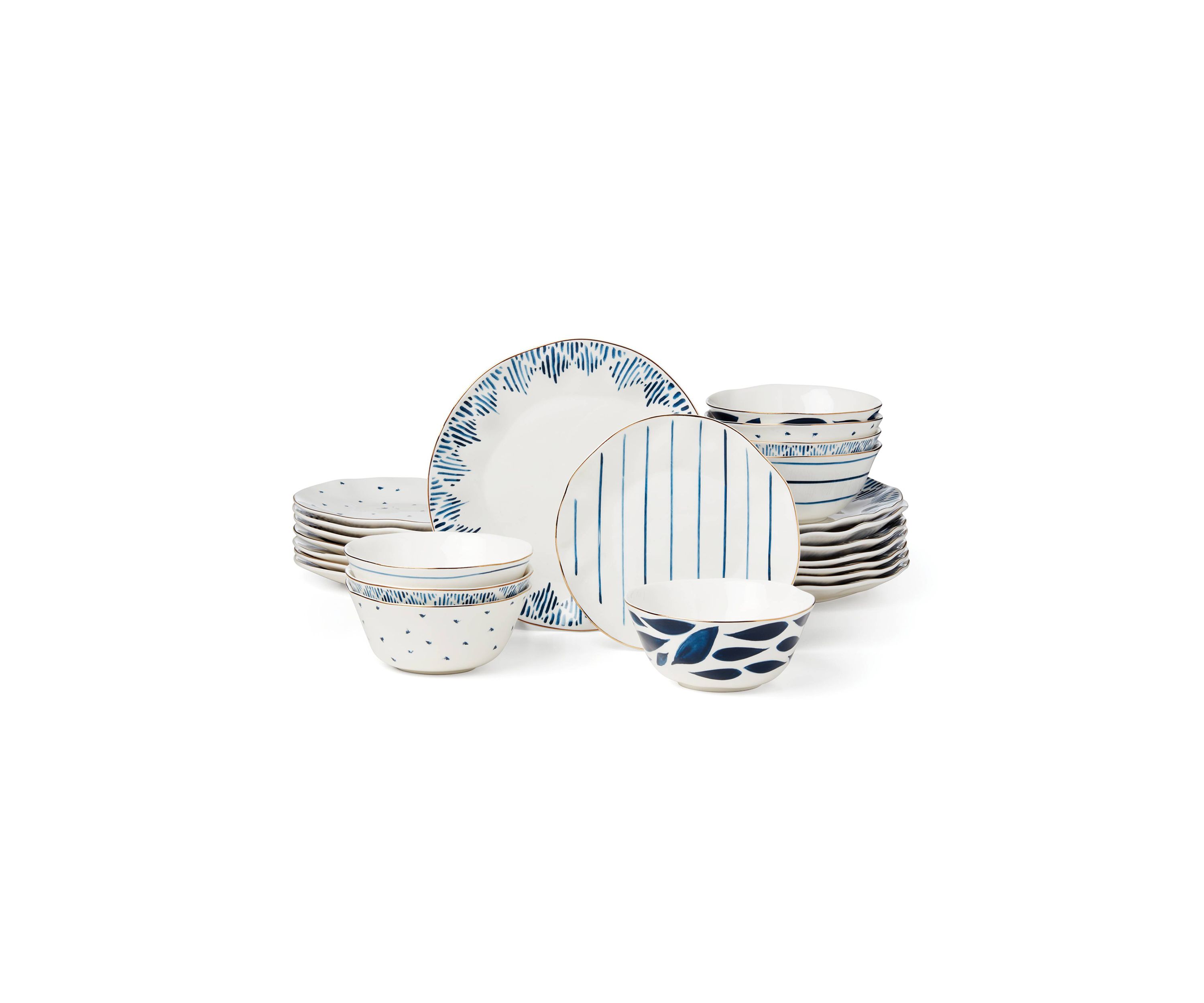 Blue Bay 24 Piece Dinnerware Set
