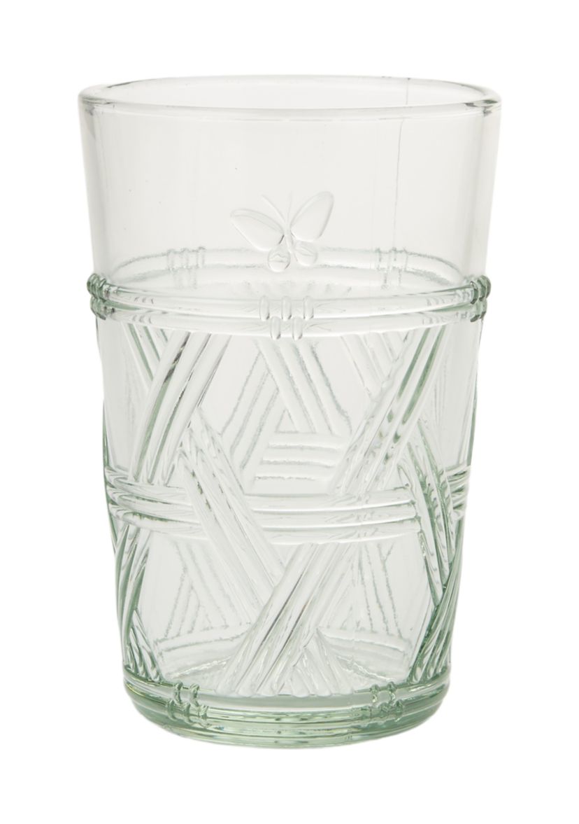 Butterfly Meadow Green Glasses - Set of 4