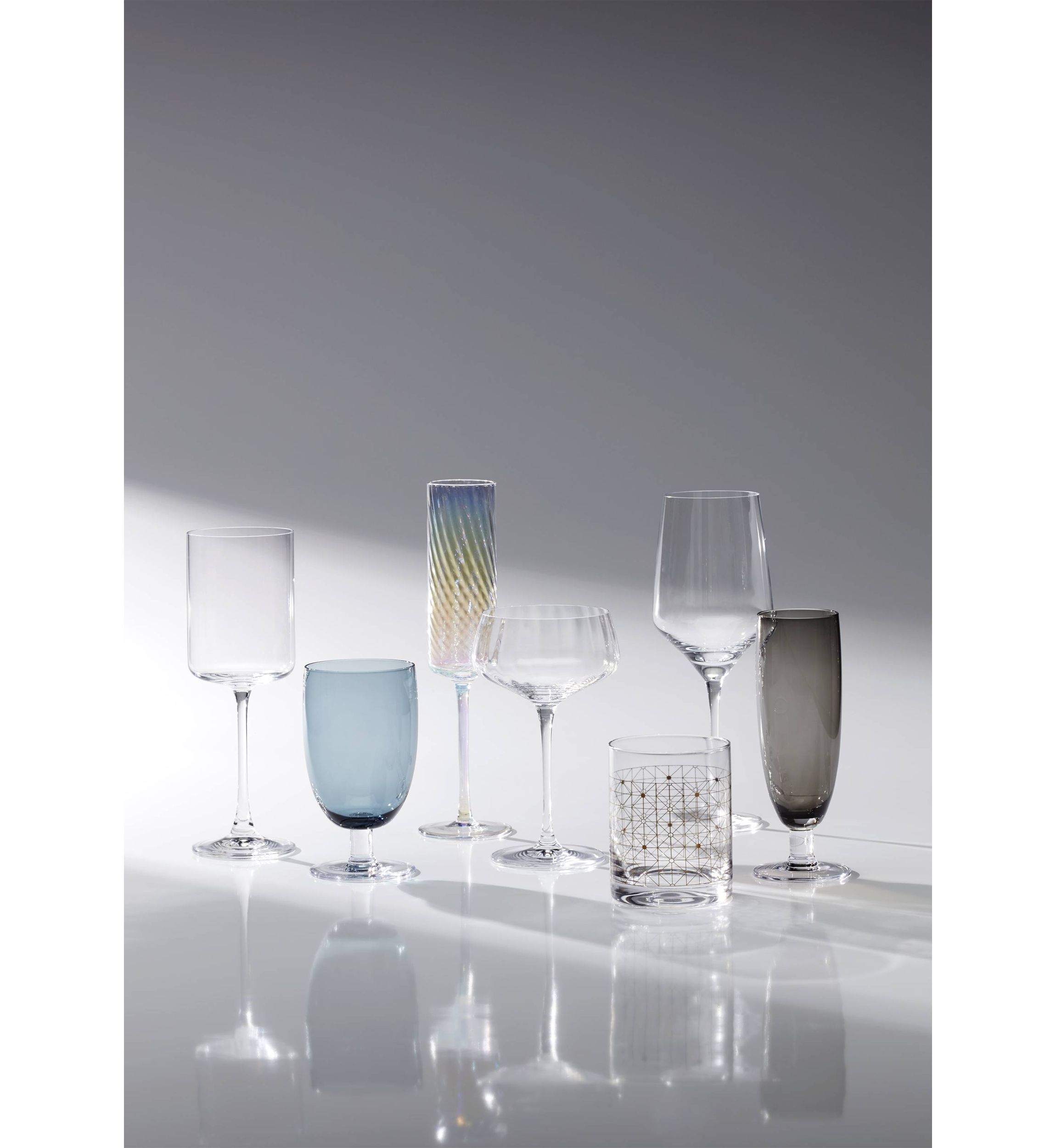 Tuscany Classics Iridescent Flute Glasses - Set of 4