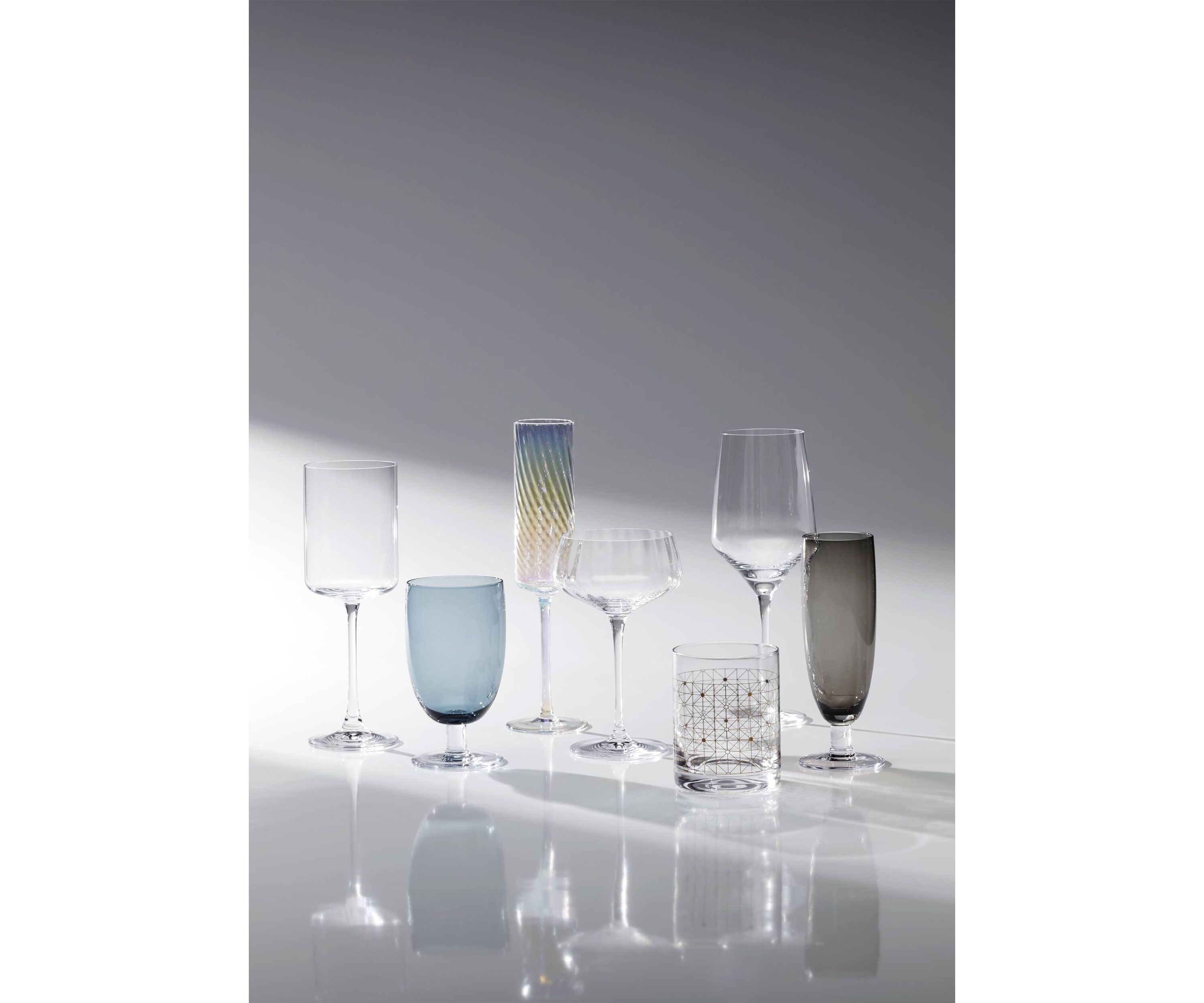 Tuscany Classics Iridescent Flute Glasses - Set of 4