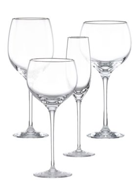 Lenox Wine Glasses / Lenox Desire / Platinum Rim / Vintage Wine