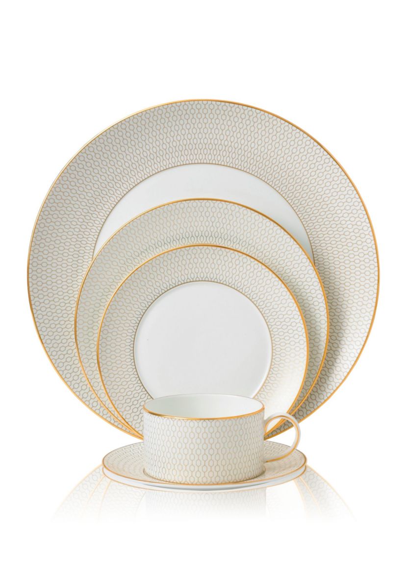 Gio Gold Dinnerware Set, 5 Pieces