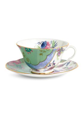 Butterfly Bloom Teacup & Saucer Set in Butterfly Posy