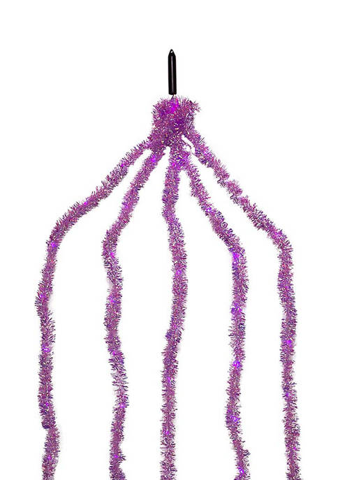 Kurt S. Adler 6.5-Foot Purple Iridescent Tinsel Cascade