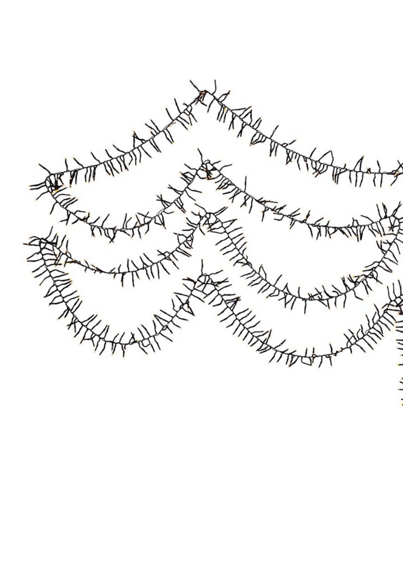  2000 Light Cluster Garland with Classic White LED Lights 