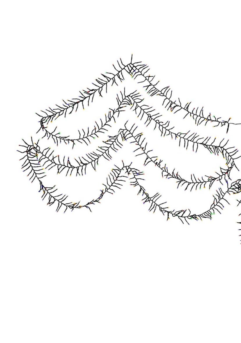 2000 Light Cluster Garland with Multi-Color LED Lights
