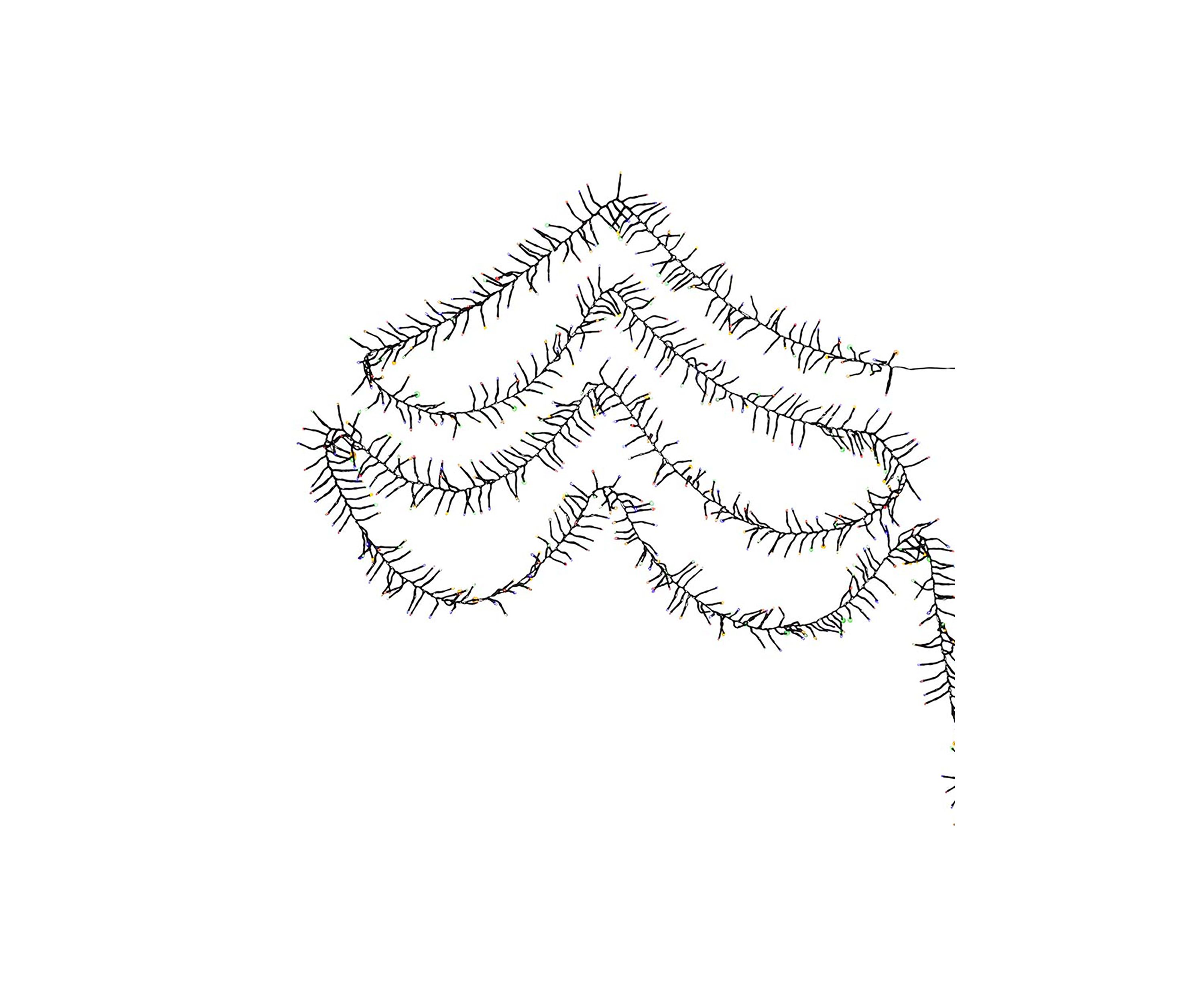 3000 Light Cluster Garland with Multi-Color LED Lights