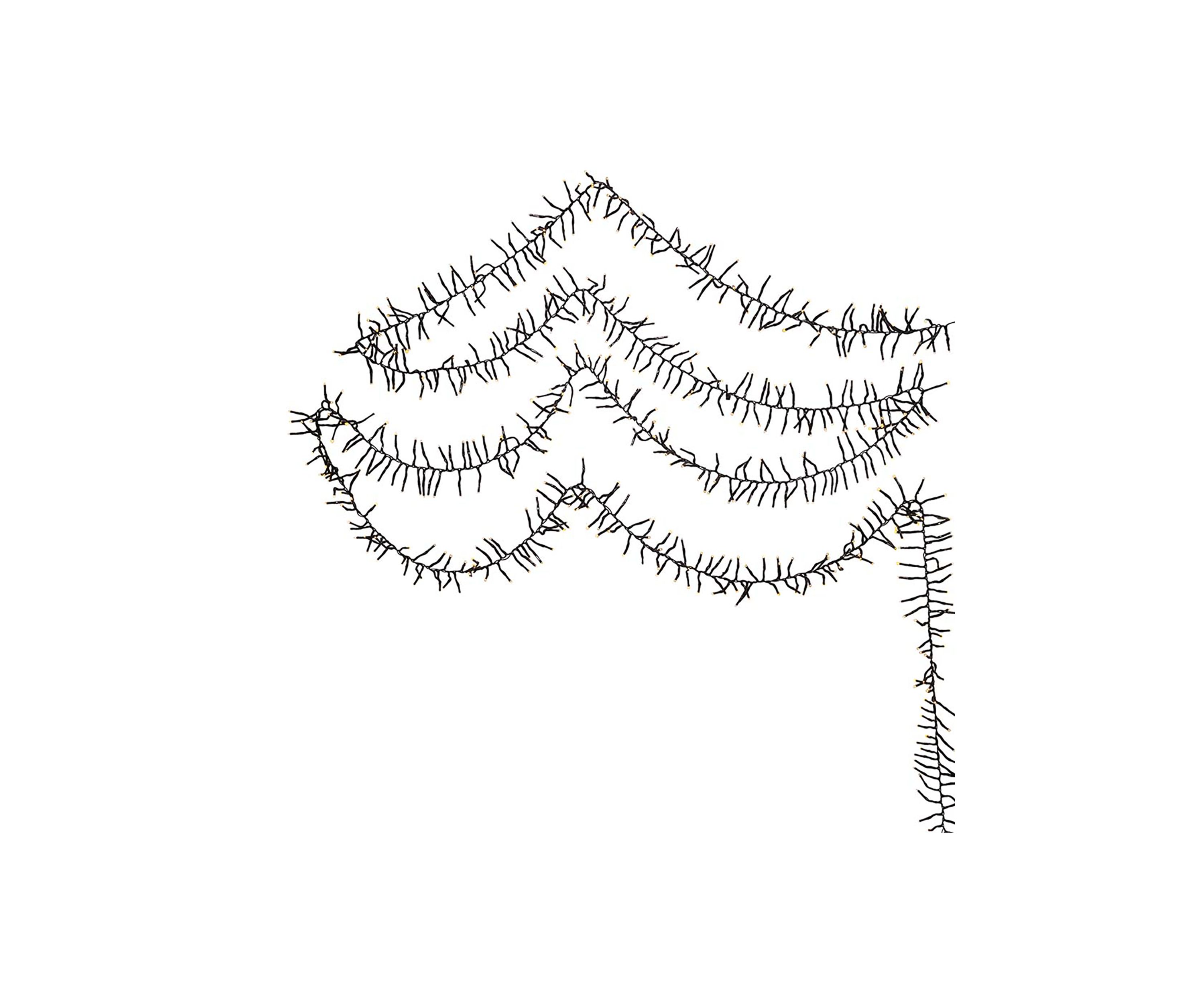 3000 Light Cluster Garland with Warm White LED Lights