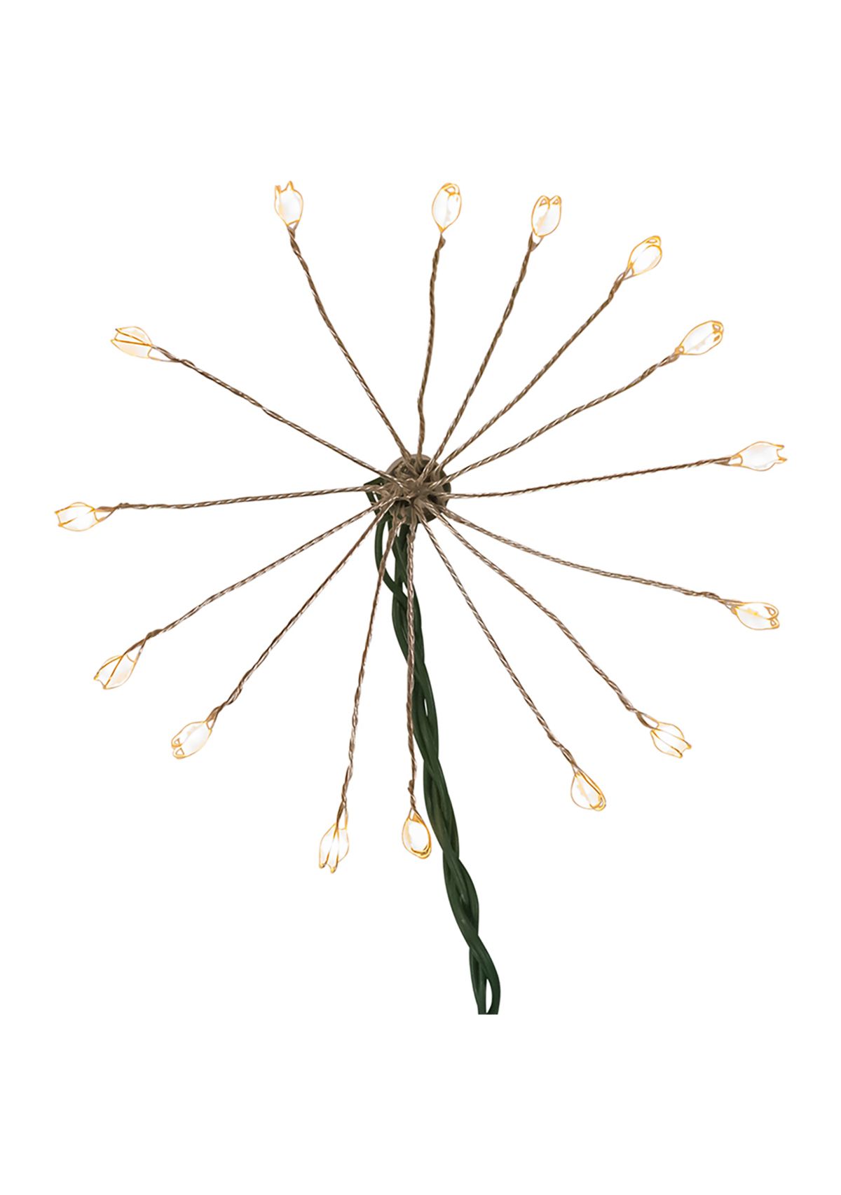 75-Light Cluster Burst Classic White Superbright LED Light Set with Green Wire