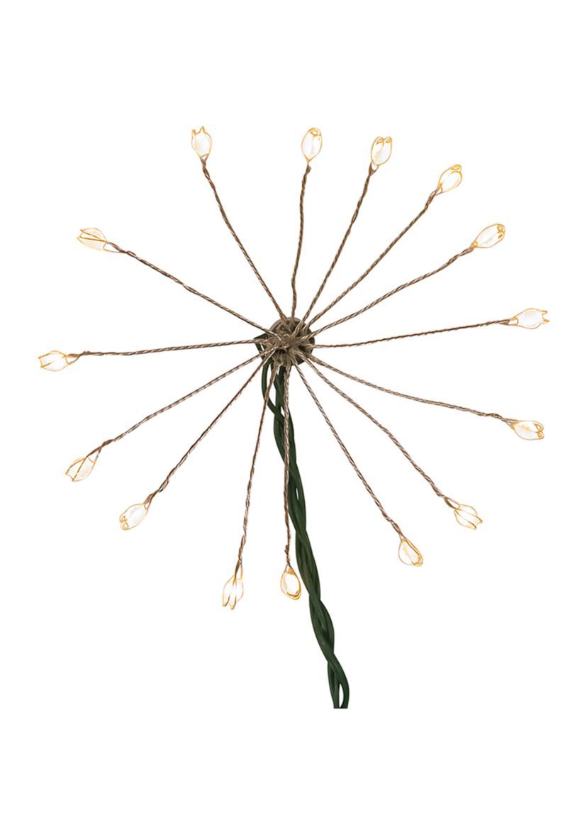 75-Light Cluster Burst Classic White Superbright LED Light Set with Green Wire