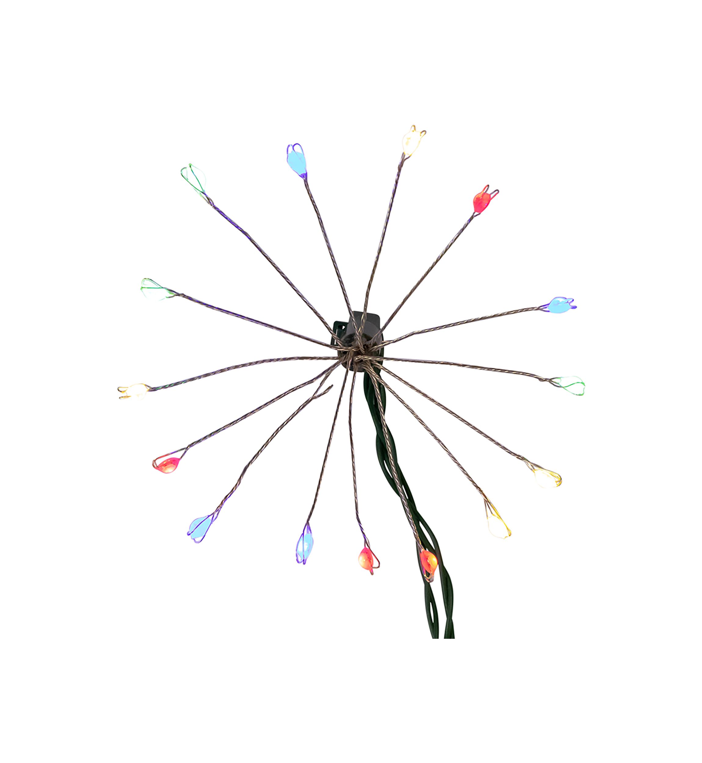 75-Light Cluster Burst Multi-Color Superbright LED Light Set with Green Wire