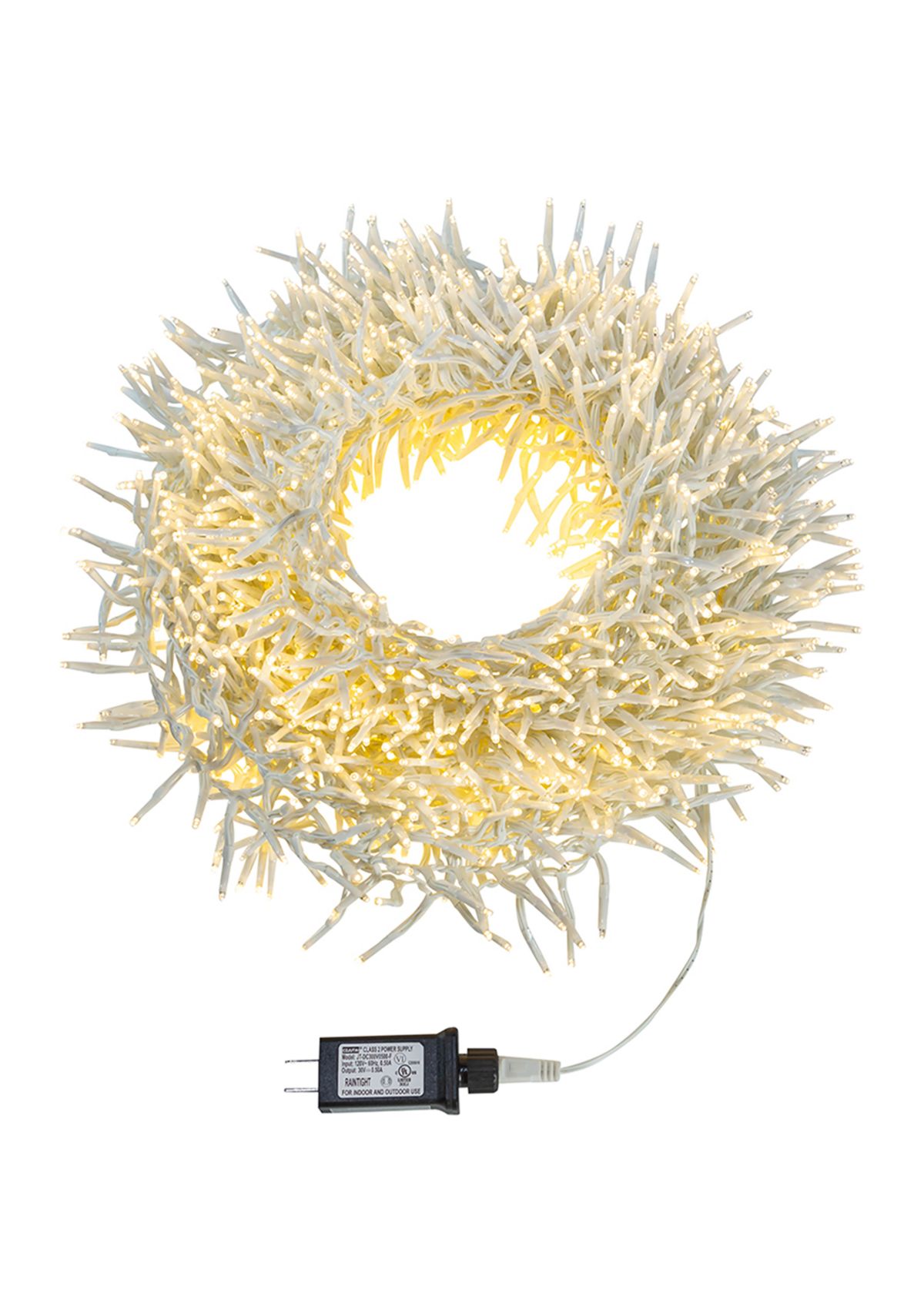 65-Foot 2000-Light Cluster Garland with Warm White LED Lights