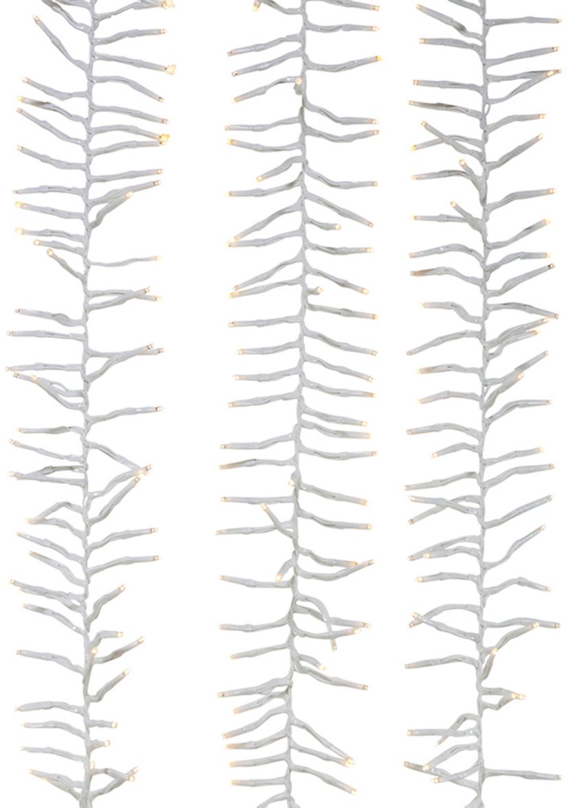 65-Foot 2000-Light Cluster Garland with Warm White LED Lights