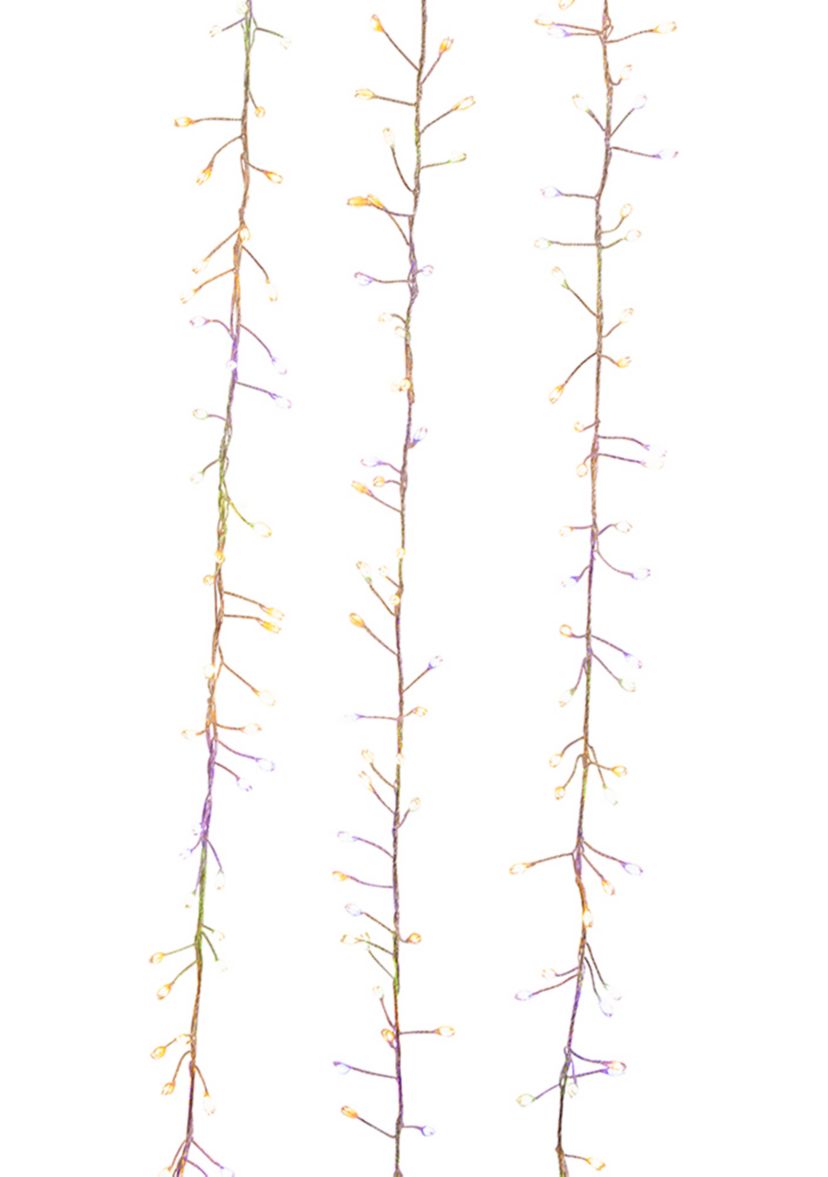 300-Light 9.8-Foot Dual Color LED Cluster Garland