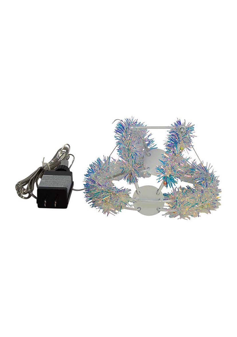 6-Inch Multi-Color LED Tinsel Foldable Sphere