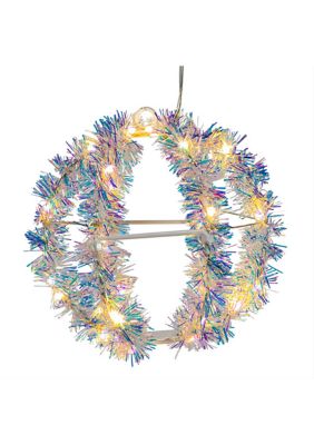 Kurt S. Adler 6-Inch Warm White LED Tinsel Foldable Sphere