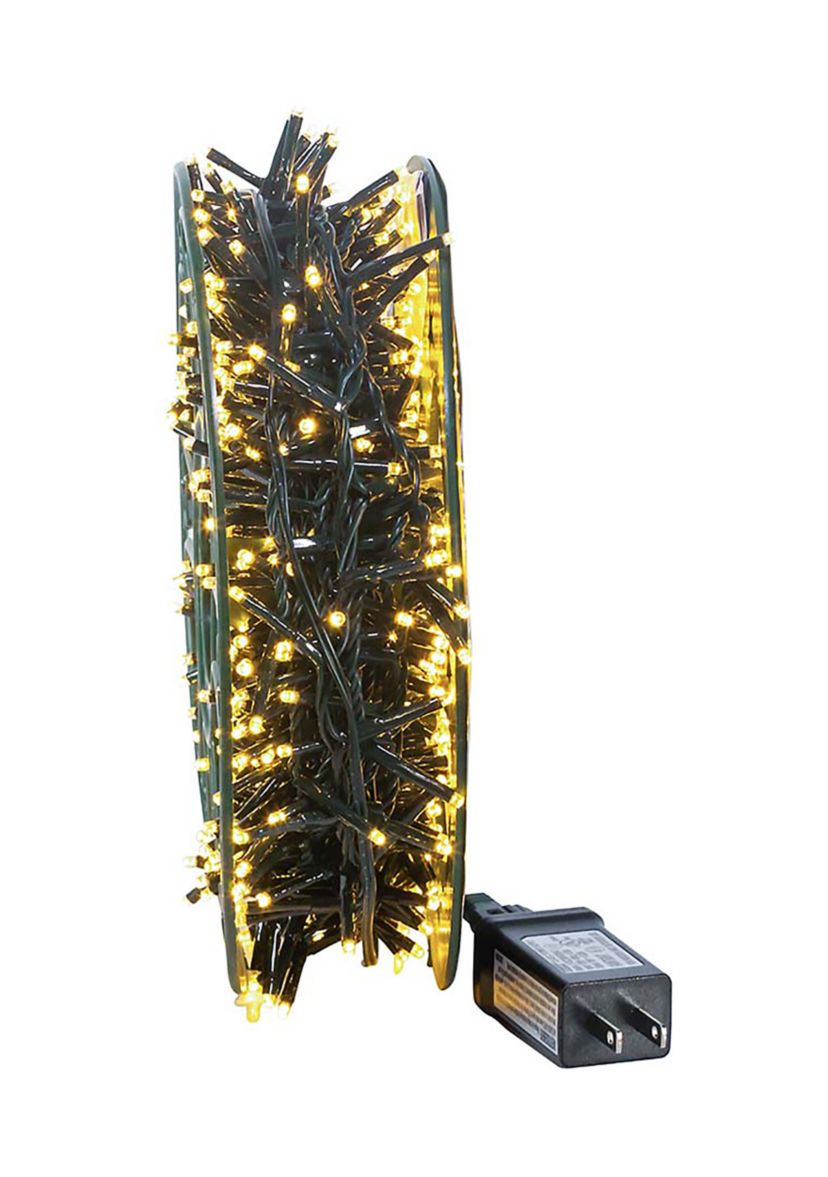600-Light 49-Foot Warm White LED Rice Light Set