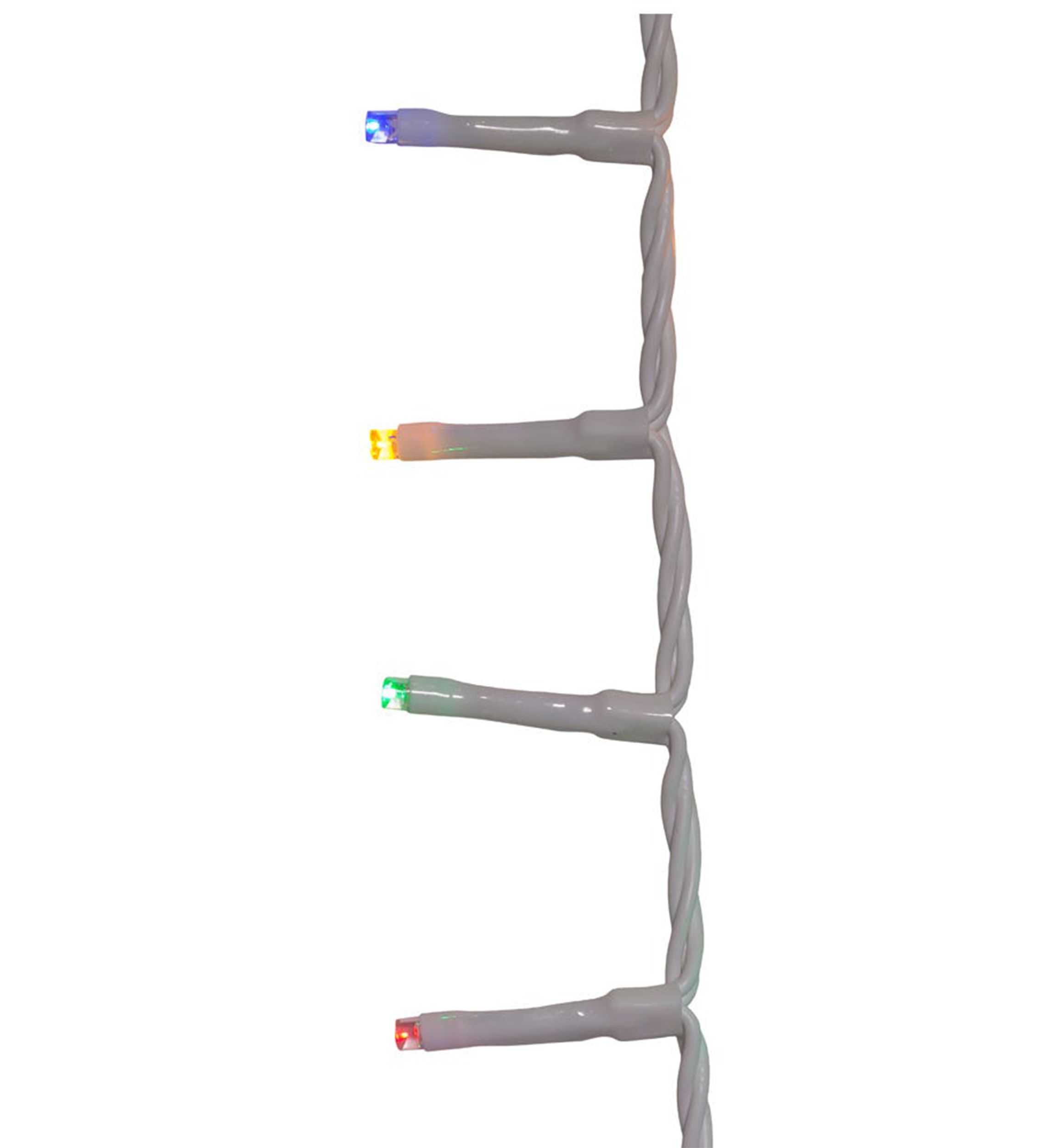 600-Light 49.2-Foot Multicolored LED White Wire Rice Light Set