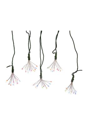 Kurt S. Adler 75-Light Cluster Lights and Multi-Color Twinkle LED Lights with Green Wire
