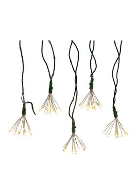 75-Light Cluster Lights and Warm White Twinkle LED Lights with Green Wire