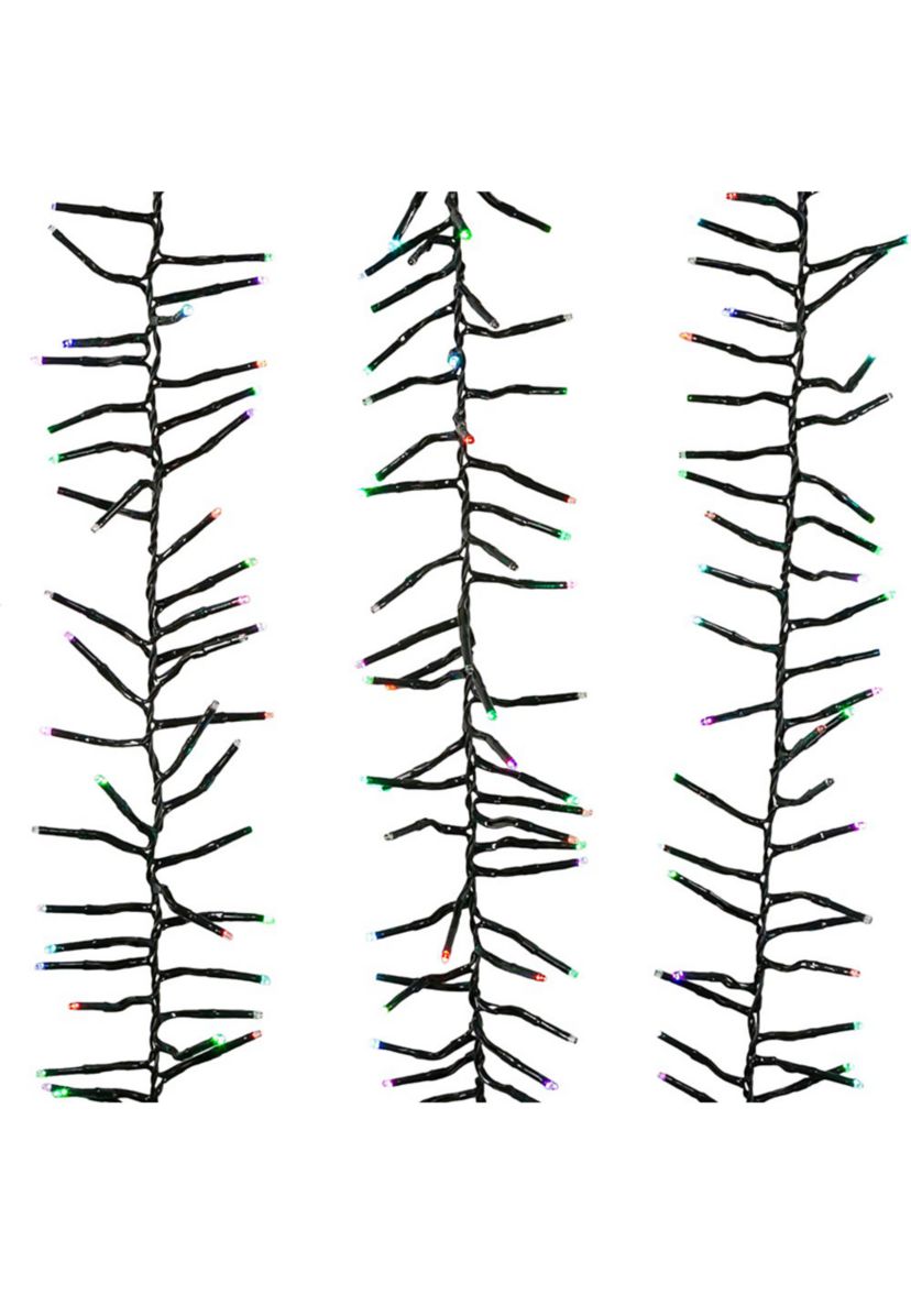 480-Light 15.7-Foot RGB Twinkle LED Connectable Cluster Garland