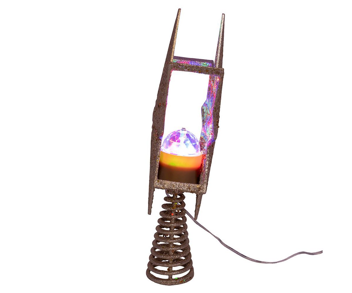 Kurt Adler 13.4 Inch Gold Glitter Polaris Projector Tree Topper